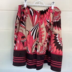 Worthington pink black full skirt size 18.  0363